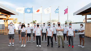 IOC President meets refugee athletes at the Olympic Village