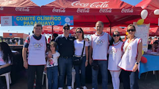 NOC. Paraguayan NOC taking part in the Comilona de teletón.