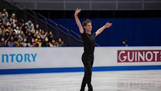 Jason Brown skates in Friday morning practice for the men's free skate