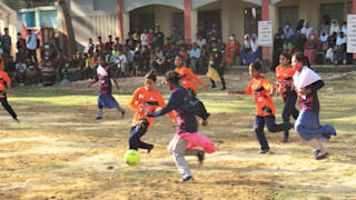 Girls football match as part of International Women’s Day 2022