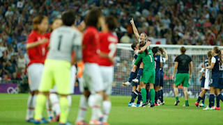 Team USA celebrate soccer gold