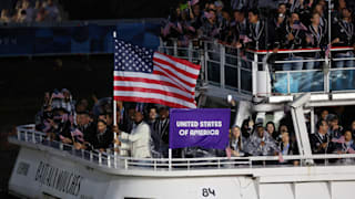 Lebron James acts as Flagbearer of Team USA