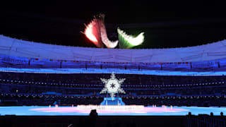 Fireworks during the Opening Ceremony of the Beijing 2022 Winter Paralympics