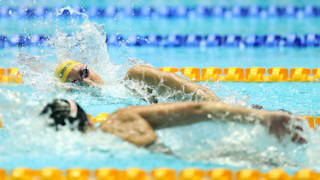 Emma McKeon of Australia competes in the Women's 4x200m Freestyle Final on day five of the Gwangju 2019 FINA World Championships at Nambu International Aquatics Centre on July 25, 2019 in Gwangju, South Korea. (Photo by Catherine Ivill/Getty Images)