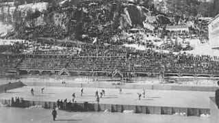 General view of the Ice Skating rink during the Ice Hockey match between Canada and Switzerland