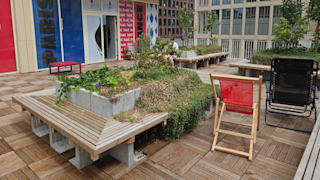 Terrasse of French building at Olympic Village