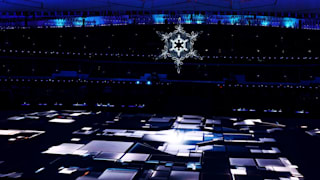 General view as the Olympic Cauldron is seen during the Beijing 2022 Closing Ceremony