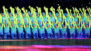 Performers are seen during the Closing Ceremony on day nine of the 2022 Beijing Winter Paralympics