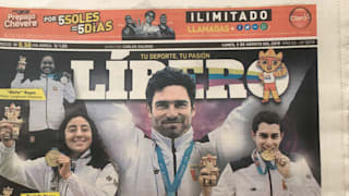 'Golden Treasure' headlines sports daily Libero, "Peru proved itself a surf powerhouse yesterday," says part the sub-heading.