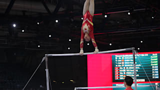 Chen Yile performs on uneven bars at the 2019 World Championships (Photo: Olympic Channel)