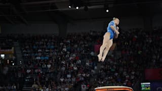 Angelina Melnikova vaulting at the 2019 World Championships (Photo: Olympic Channel)