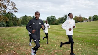 Kipchoge arrived in UK and has been training with pacemakers (Credit: Virgin Money London Marathon)