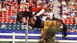 Samuel Felix of Mexico competes in the forth event of the Modern Pentathlon