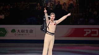 Matteo Rizzo skating during the exhibition gala