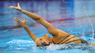 Ona Carbonell of Spain competes in the Solo Free Final on day six of the Gwangju 2019 FINA World Championships at Yeomju Gymnasium on July 17, 2019 in Gwangju, South Korea. (Photo by Clive Rose/Getty Images)