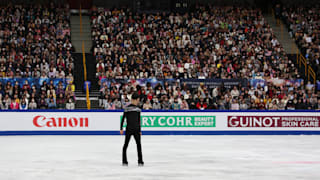Nathan Chen on ice during his free skate