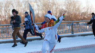 SOCHI 2014 - OLYMPIC TORCH RELAY - DAY 65 - SKATING