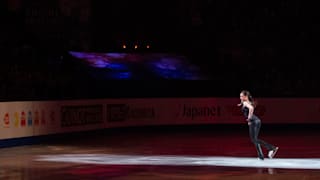Alina Zagitova skating during the gala