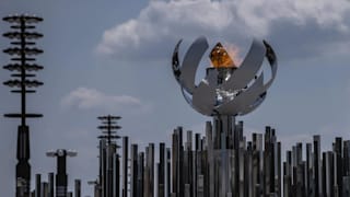 Olympic Cauldron lights in Tokyo 2020