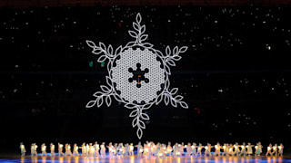 The Olympic Cauldron is seen inside of the Beijing National Stadium 