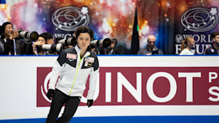 Shoma Uno in practice on Wednesday