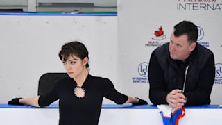 Evgenia Medvedeva with coach Brian Orser