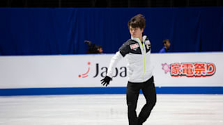 Shoma Uno in practice on Wednesday