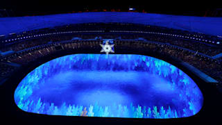 General view inside of the Beijing National Stadium during the Beijing 2022 Winter Olympics Closing Ceremony