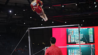 Chen Yile performs on uneven bars at the 2019 World Championships (Photo: Olympic Channel)
