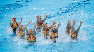 18th FINA World Swimming Championships - Women's Team Free Preliminary - Yeomju Gymnasium, Gwangju, South Korea - July 17, 2019. Team Russia competes. REUTERS/Kim Hong-Ji