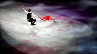 Evgenia Tarasova and Vladimir Morozov on ice during the gala exhibition. (REUTERS-Issei Kato)