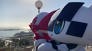 Tokyo 2020 mascots make the beat in Barcelona