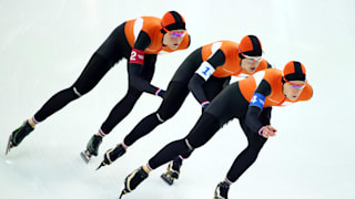 Speed Skating - Women's Team Pursuit - Jorien ter Mors, Marrit Leenstra and Ireen Wust - Netherlands - Gold Medallists