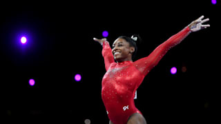 Simone Biles during the vault at the 2019 World Artistic Gymnastics Championships