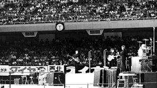 The first concert of the Beatles' Japanese tour, at the Nippon Budokan Hall in Tokyo, 30th June 1966. 