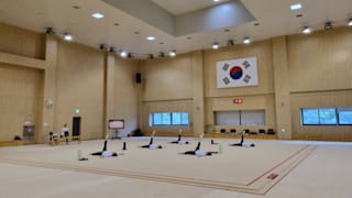 리듬체조 단체전 훈련 사진제공=대한체조협회