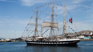 The Belem departing from Piraeus to Marseilles
