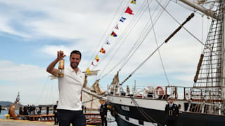 Tony Estanguet in Piraeus for the Belem departure to Marseilles