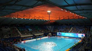 A general view during the Women's Water Polo Preliminary round match between Canada and South Korea at the Gwangju 2019 FINA World Championships at Nambu University on July 18, 2019 in Gwangju, South Korea. (Photo by Clive Rose/Getty Images)