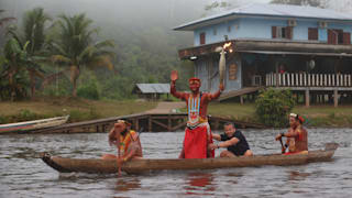 The Olympic Torch Relay in Guyane during stage 28