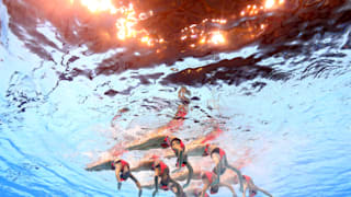 Team United States competes in the Team Technical Final on day five of the Gwangju 2019 FINA World Championships at Yeomju Gymnasium on July 16, 2019 in Gwangju, South Korea. (Photo by Quinn Rooney/Getty Images)