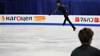 Yuzuru Hanyu in free skate practice in Saitama