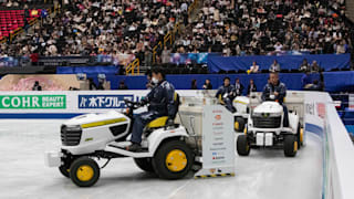 An ice resurfacer at the World Figure Skating Championships