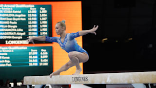 Angelina Melnikova performing on balance beam at the 2019 World Championships (Photo: Olympic Channel)