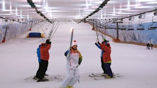 SOCHI 2014 - OLYMPIC TORCH RELAY - DAY 4 - SKIING
