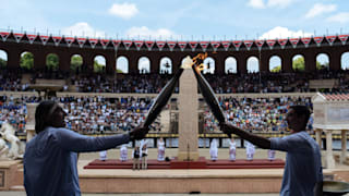 The Olympic Torch at the Puy du Fou during the stage 24