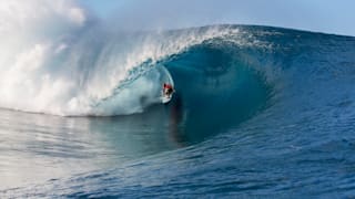 Kelly Slater won five times in Teahupo'o