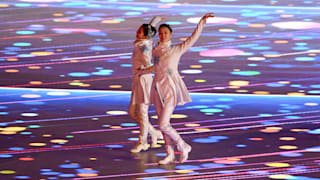 Performers are seen during the Closing Ceremony on day nine of the 2022 Beijing Winter Paralympics 