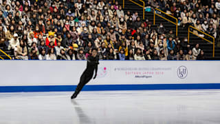 Yuzuru Hanyu at practice on Tuesday evening.