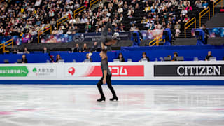 Vanessa James and Morgan Cipres perform their free program